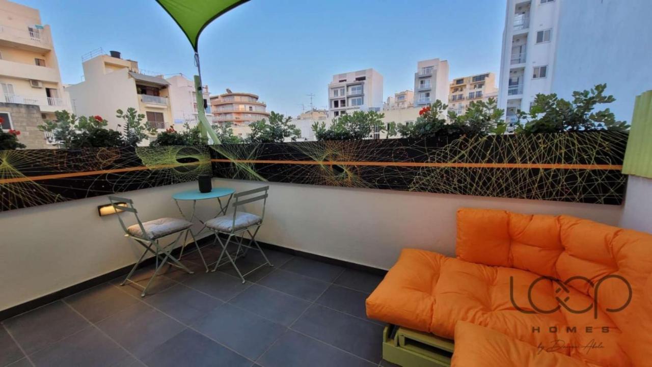 Modern - 50 M From Sea - Free Wi-Fi - Super Cool - Terrace - Fully Air-Conditioned San Pawl il-Baħar Eksteriør billede